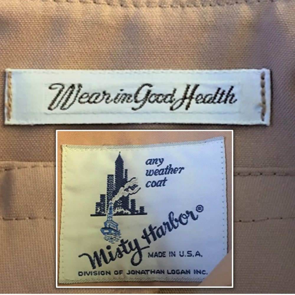 MISTY HARBOR Tan Trench Coat |  Late 60's Vintage! - Picture 9 of 15